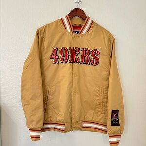 San Francisco 49ers Gold Bomber Letterman Varsity Jacket